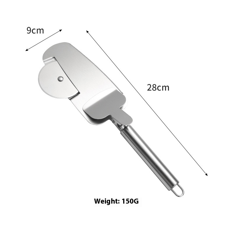 3-in-1 Pizza Cutter With Hanging Holes Labor-Saving Durable Rolling