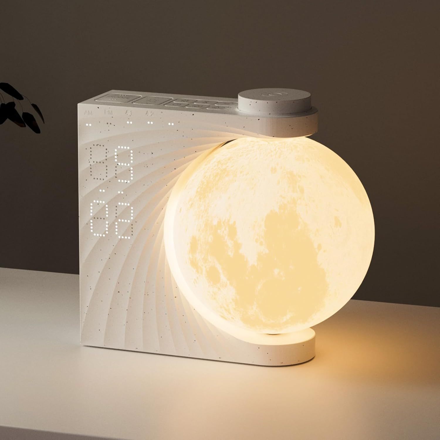 Colorful Atmosphere Moon Light Clock Wake Up Light Breathing Light