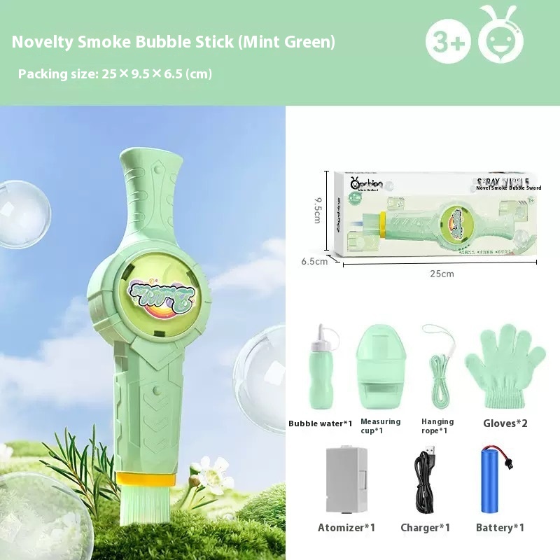 Elastic Smoke Bubble Machine Children's Handheld Electric Science