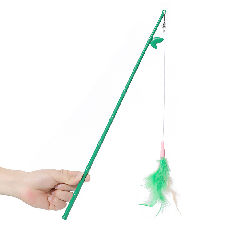 Interactive Cat Toy Feather Wand With Bell Refills Bells And Feathers