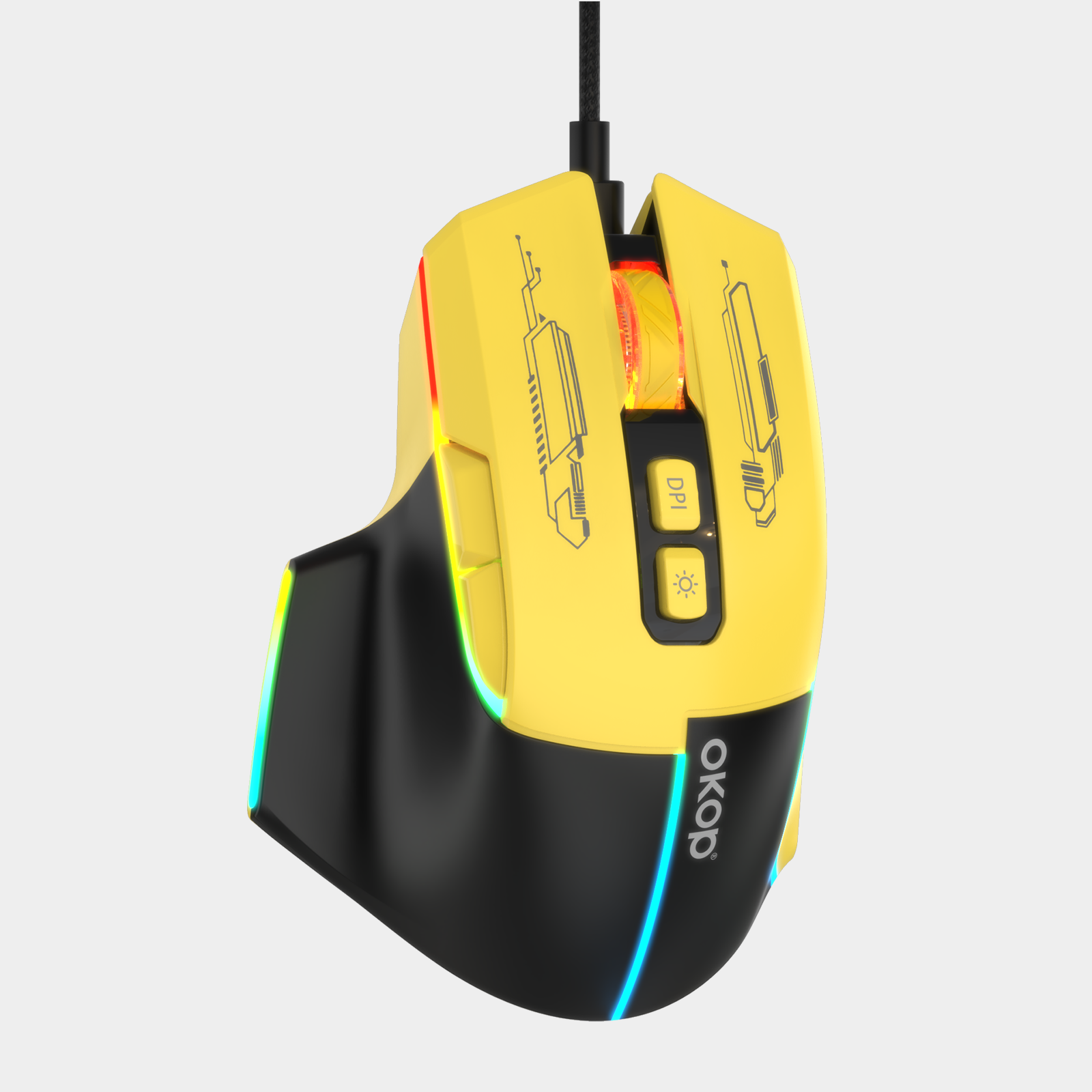 KP-S407 Best-Selling Wired Optical Mouse Ergonomic Design For