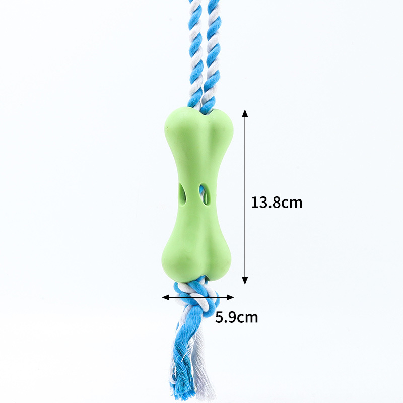 Pet Porous Leaking Bone Rope Knot Toy Gnawing Teeth To Relieve