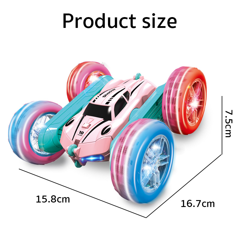Remote Control Stunt Car Light Wheel Swing Arm Double-sided Rolling