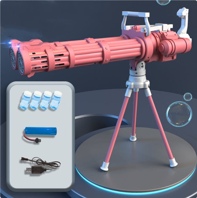 Super Big Double-Tube Bubble Gun Machine Outdoor Blowing Soap Bubble