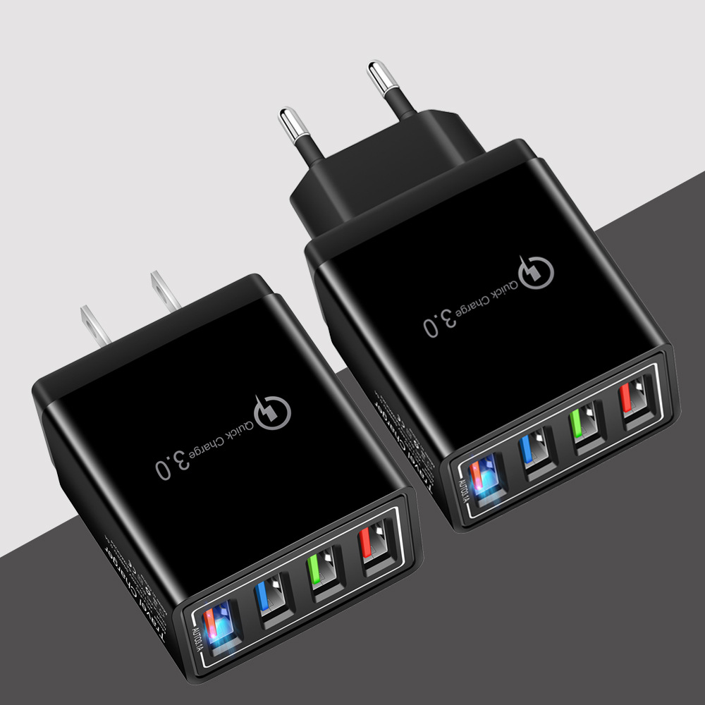 USB Charger Quick Charge 3.0 4 Phone Adapter For Tablet Portable Wall