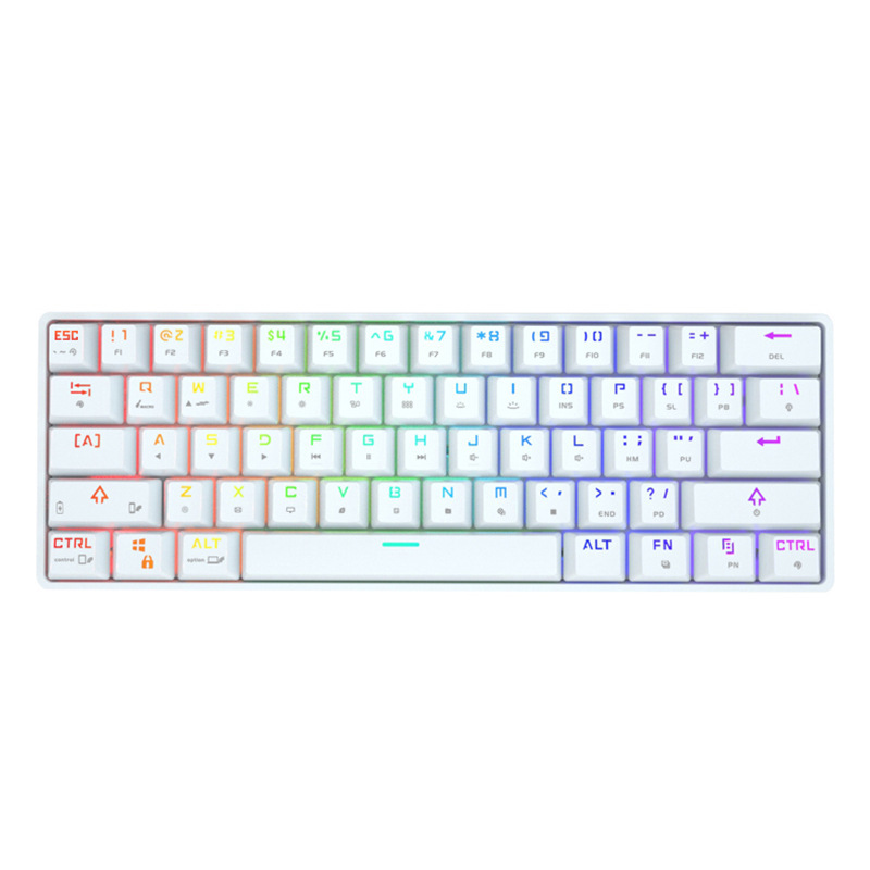Wireless Bluetooth Keyboard Colorful PBT Keycaps Mechanical Keyboard